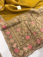 Kamini (Crush tissue Organza) - Mustard - Image 3