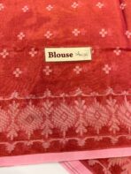 Raaga (Ikat woven Mul tissue) - Flame red - Image 3