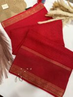 Alankrita (Banarasi georgette) - Vermilion Red - Image 2