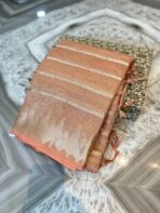 Hiranya (Crushed tissue silk) - Peach - Image 4