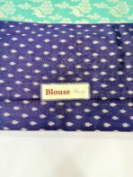 Sithara (Banarasi soft silk) - Turquoise & Navy - Image 3