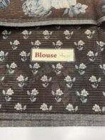 Janet (Semi-silk blend saree) - Brown - Image 4