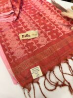 Raaga (Ikat woven Mul tissue) - Flame red - Image 2