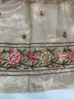 Kamini (Crush tissue Organza) - Chocolate brown - Image 4