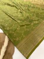 Suchitra (semi silk saree) - Parrot green