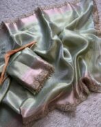 Sukhi (saree) - Pistachio - Image 2