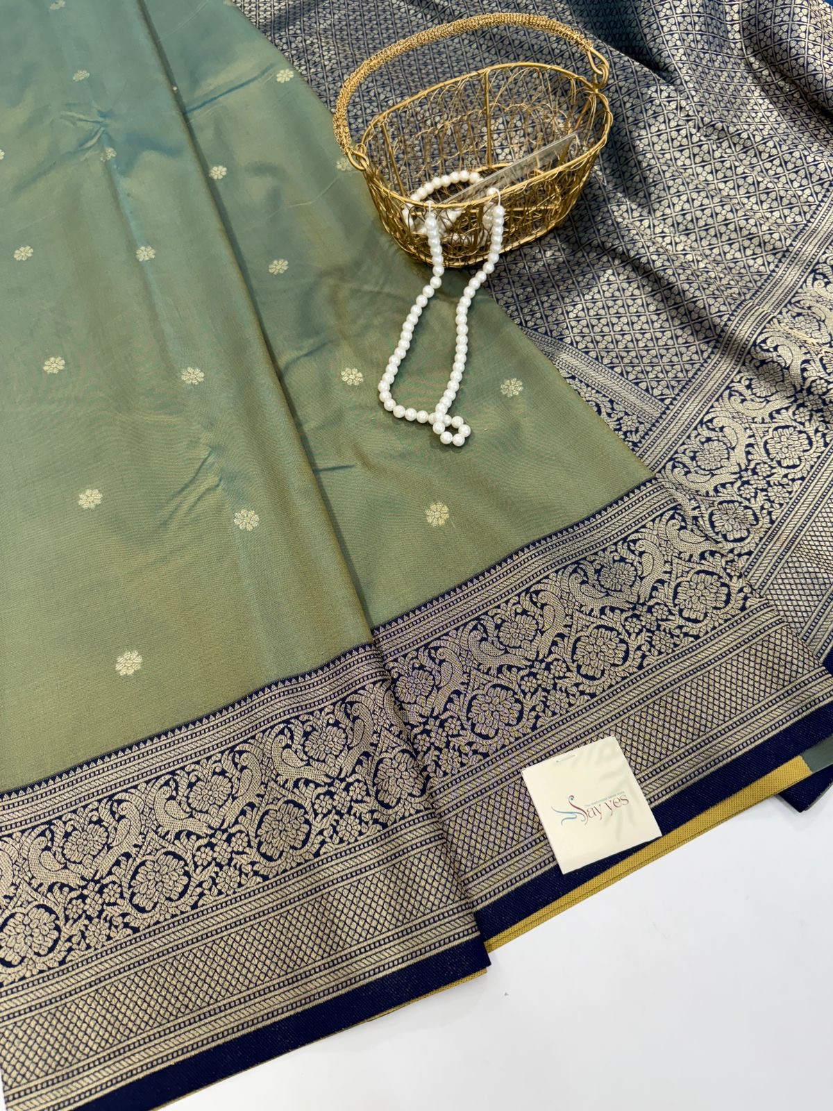 7b9a181b-8ad4-4f5d-86ba-93450dd88fb5 Roopam (Kancheevaram soft silk) - Silk Pistachio - Image 1