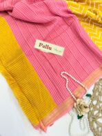 Jessi (Mul chanderi saree) - Sunshine & Peach - Image 2