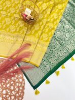 Sithara (Banarasi soft silk) - Yellow & Green