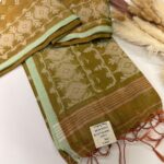 Raaga (Ikat woven Mul tissue) - Moss green