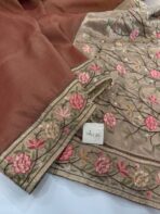 Kamini (Crush tissue Organza) - Chocolate brown - Image 2