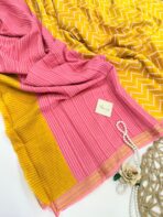 Jessi (Mul chanderi saree) - Peach & Sunshine - Image 2