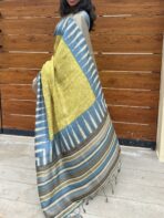 Gulabi (Kattam Tussar silk) - Sheen green - Image 4