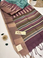 Gulabi (Kattam Tussar silk) - Sea blue - Image 3