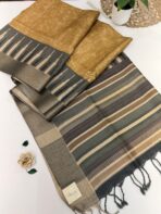 Gulabi (Kattam Tussar silk) - Mustard - Image 2