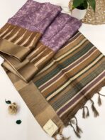 Gulabi (Kattam Tussar silk) - Lilac - Image 2