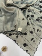 Iris (Metallic tissue silk) - Steel blue