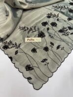 Iris (Metallic tissue silk) - Steel blue - Image 4