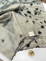 Iris (Metallic tissue silk) - Steel blue - Image 2