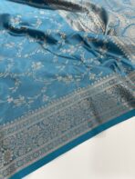 Suchitra (semi silk saree) - Teal blue