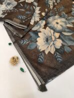 Janet (Semi-silk blend saree) - Brown
