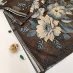 Janet (Semi-silk blend saree) - Brown