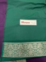 Roopam (Kancheevaram soft silk) - Deep plum purple - Image 3