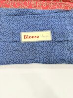 Jessi (Bandini Mul chanderi saree) - Coral & Ice blue - Image 3