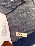 Meyyazhagi (Semi silk saree) - Navy - Image 3