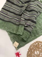 Aathmika (Handloom Tussar) - Forest Green