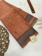 Senthamarai (Kancheevaram soft silk) - Tangerine - Image 2