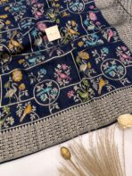 Amritha (Banarasi Paithani) - Midnight blue