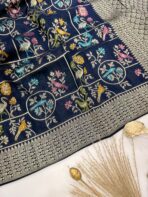 Amritha (Banarasi Paithani) - Midnight blue - Image 2