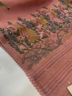 Samyuktha (Pure Organza-cotton blend) - Dusty peach - Image 3