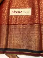 Chandrika (Kancheevaram tissue silk) - Gold & Maroon - Image 6