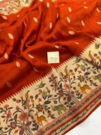 Aaradhana (Paithani Heritage silk) - Burnt Orange
