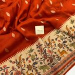 Aaradhana (Paithani Heritage silk) - Burnt Orange