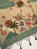 Meghna (Mursh silk) - Taffee blue - Image 3