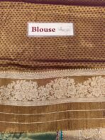 Poongothai (Kancheevaram soft silk) - Golden green - Image 5
