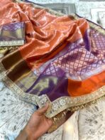 Sukhi (saree) - Orange - Image 2