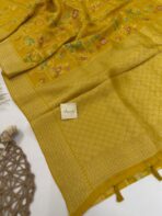 Amritha (Banarasi Paithani) - Sunshine yellow - Image 3