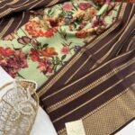 Nityakalyani (Pure Viscose) - Brown n Green