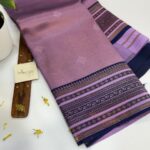 Aurelia (Soft tissue silk) - Purple & Navy