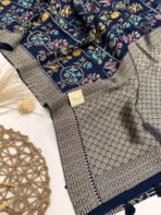 Amritha (Banarasi Paithani) - Midnight blue - Image 4