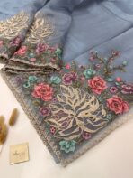 Madeleine (Pure Organza silk) - Earl blue - Image 3