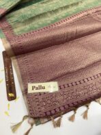 Senthamarai (Kancheevaram soft silk) - Powder green - Image 4