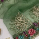 Madeleine (Pure Organza silk) - Sage frost
