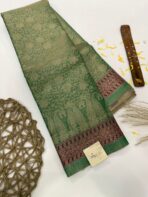 Senthamarai (Kancheevaram soft silk) - Powder green - Image 2