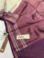 Aurelia (Soft tissue silk) - Ice blue & Magenta - Image 3