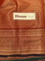 Dakshayini (Kancheevaram soft silk)- Pista Green & Maroon - Image 5